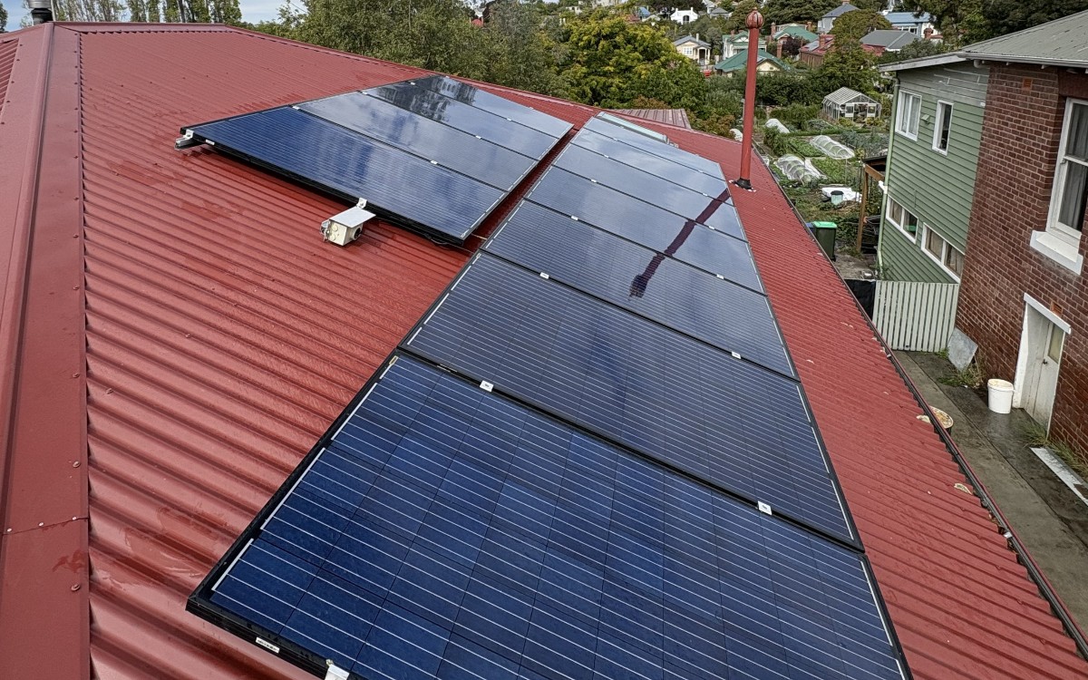 Solar panels after professional cleaning