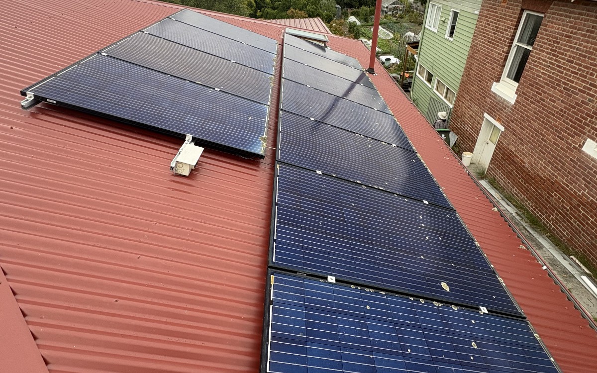 Solar panels before cleaning