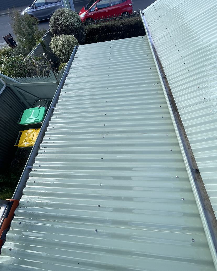 The same Kingston roof clean after a soft wash